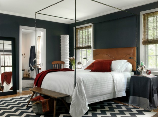 dark gray with brown bedroom color scheme