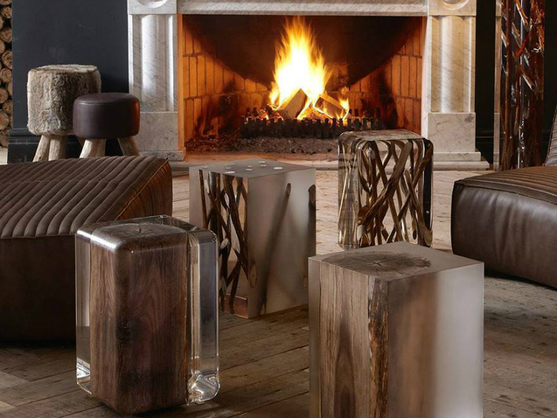acrylic galss driftwood furniture 