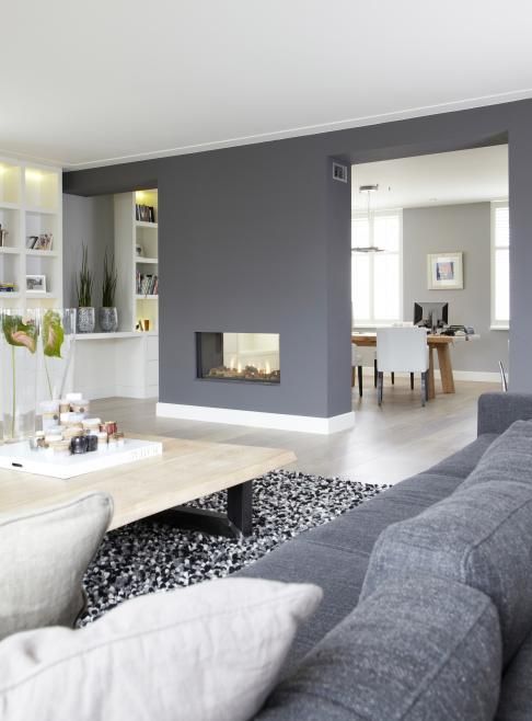 grey and white living room