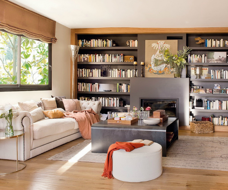 contemporary warm home interior 