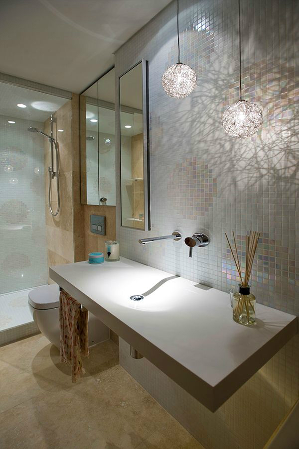 special bathroom decor with shower and sink