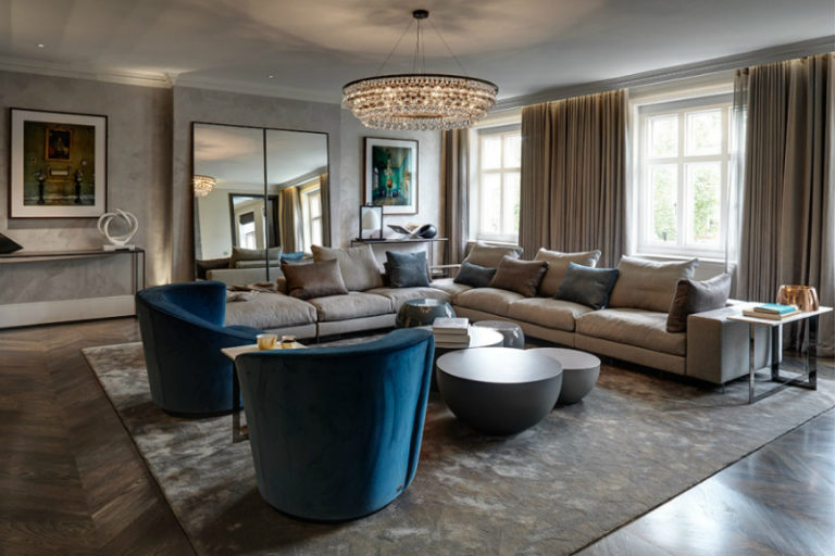 Well-Designed Penthouse With Refined Décor In Muted Tones - Harmony Beckoning Changes Brings Depth Hue Modern Penthouse Cottage