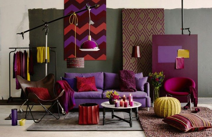 Decorating With Berry Hues and Mustard Colors 46