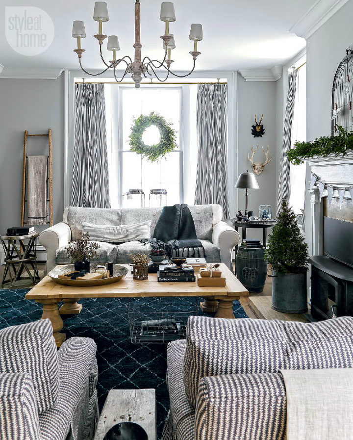 rustic nordic holiday style home interior