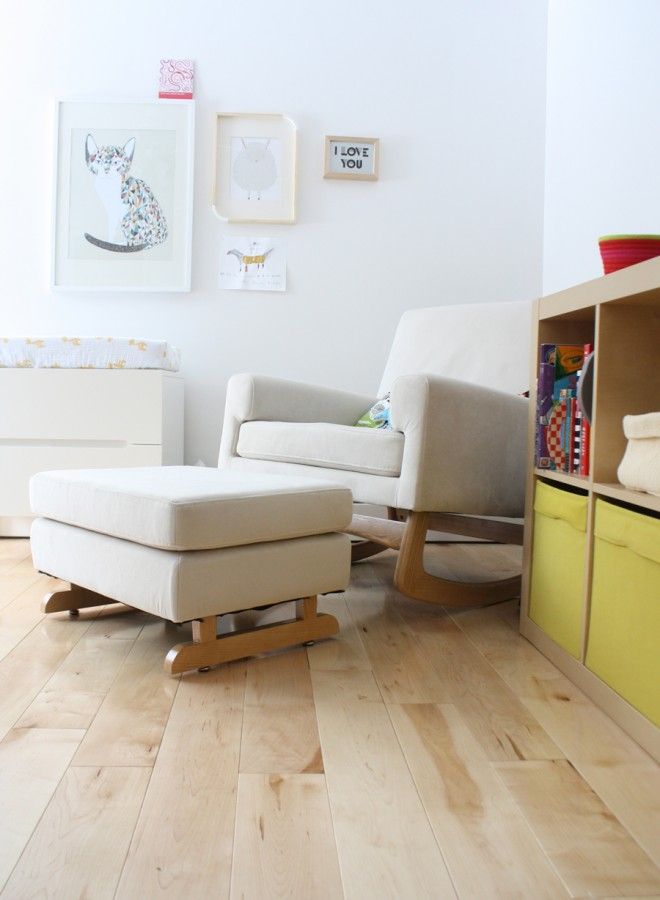 Cute nursery spot by Emily from Merrypad - including Bellawood Natural Maple!