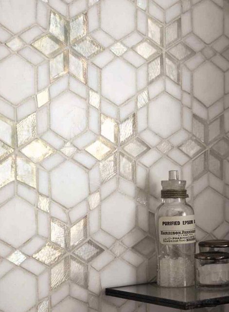 Iridescent Glass Mosaic tile Kaleidoscope Frost 
