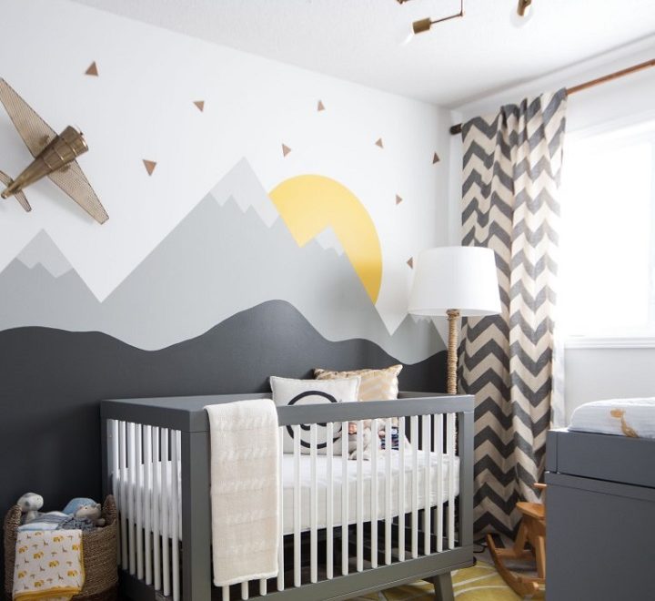 boy's baby nursery room dimming lamp