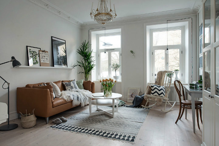 Lightful and Fresh Scandinavian modern Apartment interior