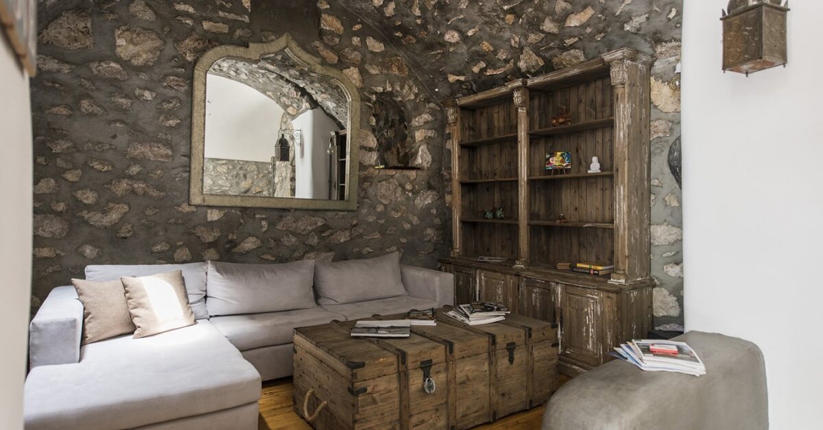 whitewashed stucco farmhouse villa