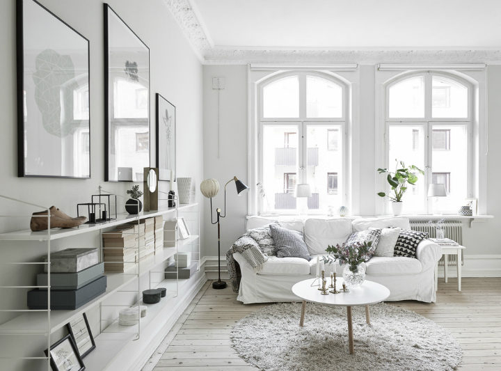 Scandinavian stylish apartment interior design idea