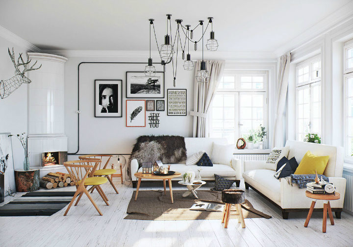 Scandinavian Apartment interior design by image box studio