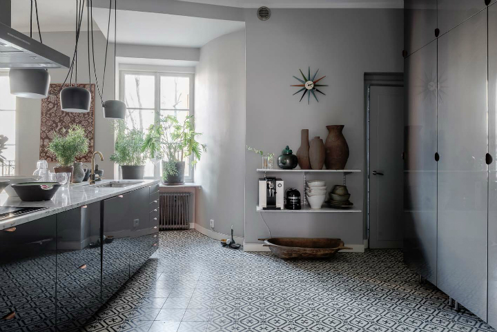 sophisticates eclectic Scandinavian apartment interior design 11