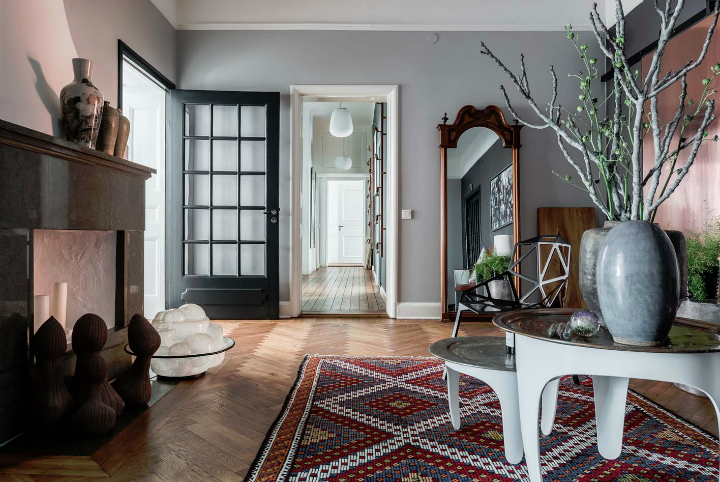 sophisticates eclectic Scandinavian apartment interior design 4