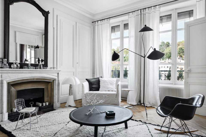 The Luxurious White-Themed French Apartment interior