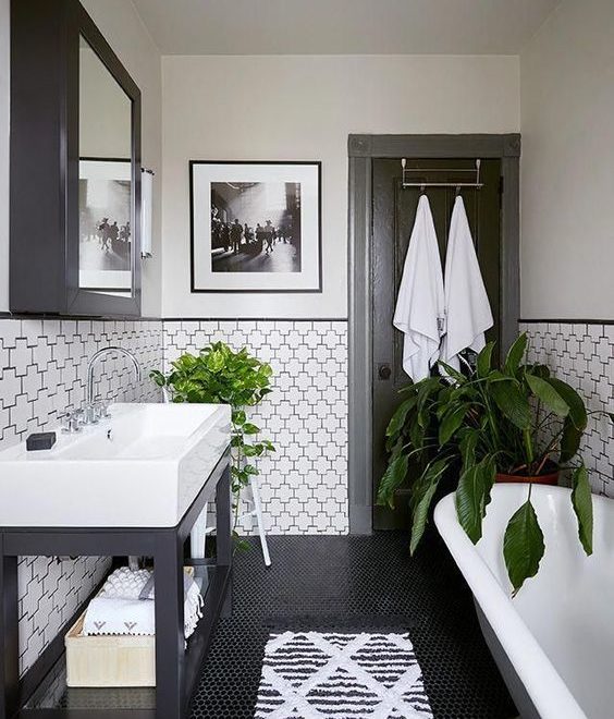 black and white bathroom idea