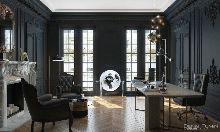 The Black Parisian Interior Design For Home Office