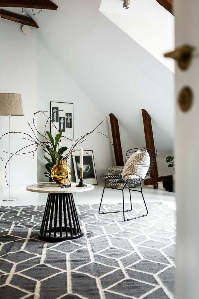 modern Scandinavian attic interior design 11