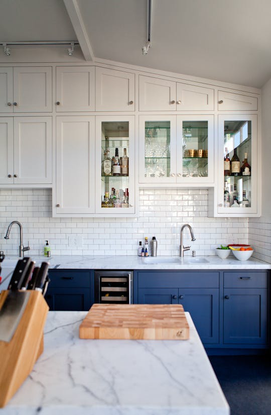 blue kitchen design idea 25