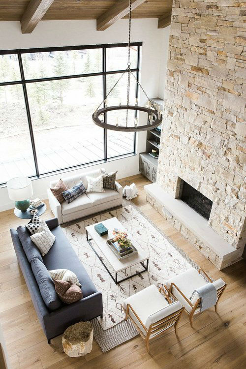 Rustic Meets Modern In Mountain Home Decoholic - Modern Rustic Mountain Home Decor
