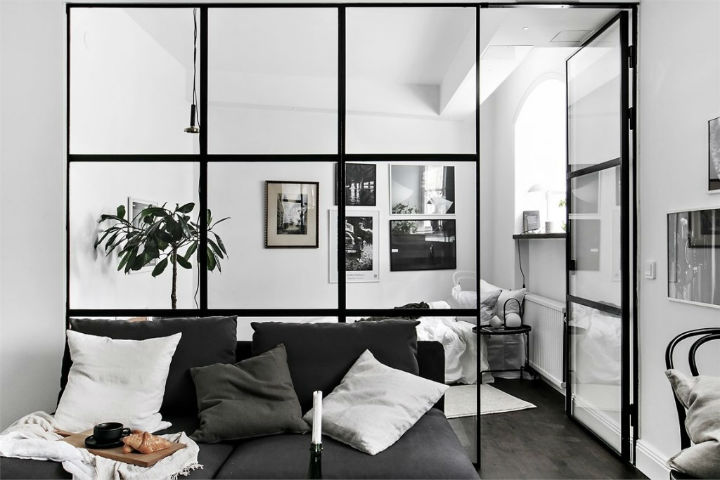 cozy Scandinavian studio apartment interior design 5
