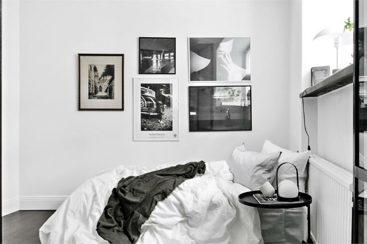 cozy Scandinavian studio apartment interior design 6