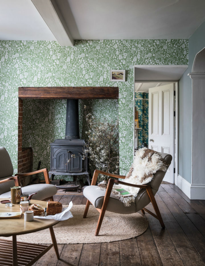 floral wallpaper by Farrow and Ball