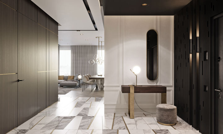 contemporary masculine apartment interior design 11