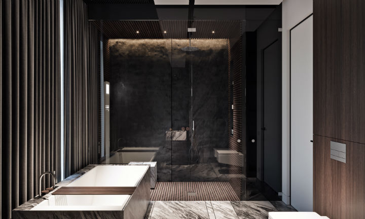 contemporary masculine apartment interior design 24