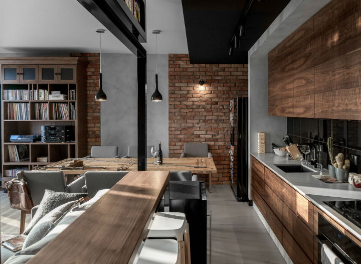 interior with Brick Walls and Elegant Structures 9
