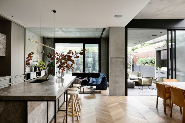 highly detailed contemporary interior design