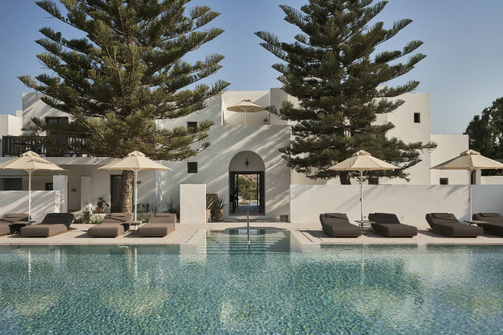 contemporary greek design hotel on Paros
