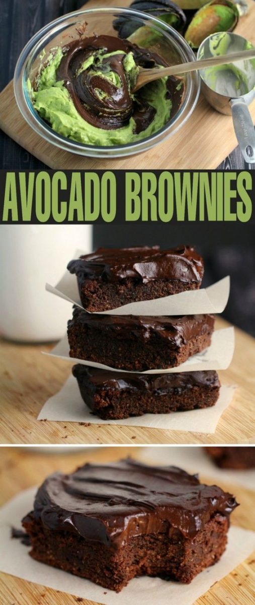 Fudgy Avocado Brownies