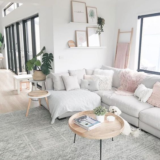 white walls for living room