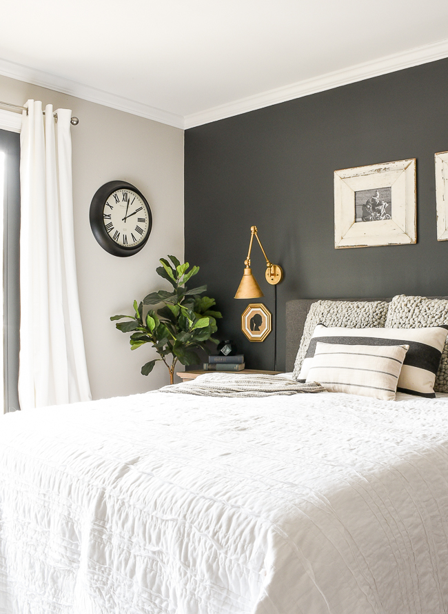 gray and white bedroom wall colors