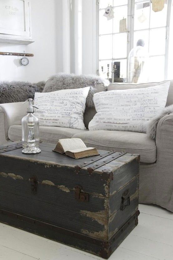 wooden storage chest coffee table