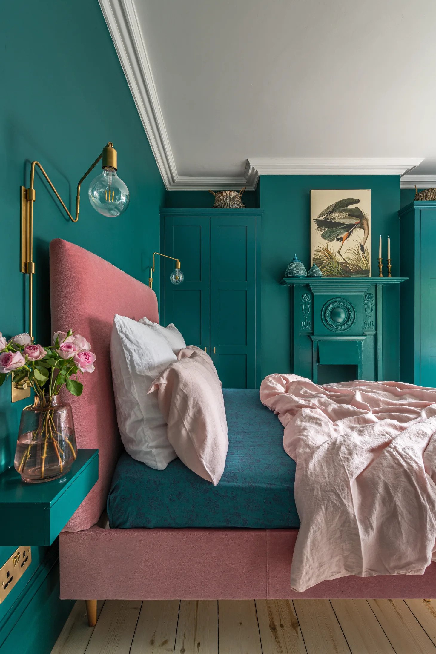 Teal Accent Wall