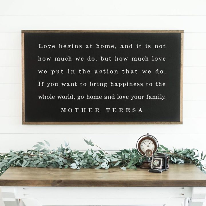 mother teresa quote about home