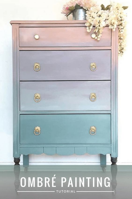 ombre furniture painting