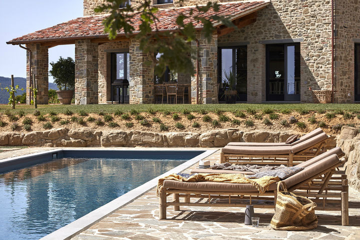 outdoor pool in italian home