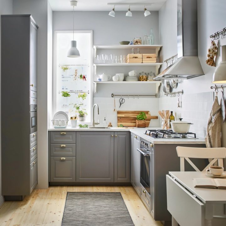 Classic grey with white IKEA kitchen to match your taste