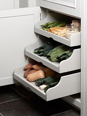 curved pullout Vegetable trays kitchen cabinet
