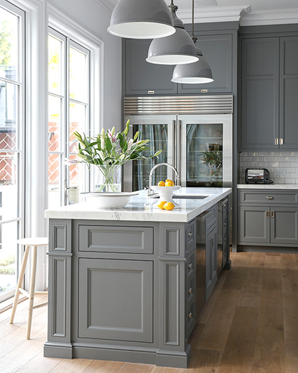 Kitchen With Gray Cabinets Why To, What Colour Floor Goes With Dove Grey Kitchen Units