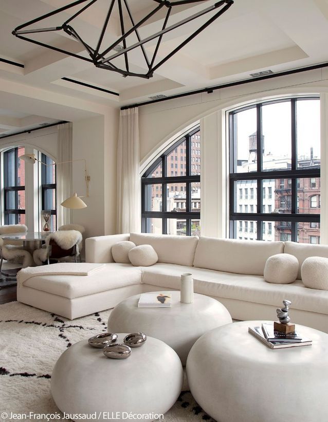 white eclectic modern Tribeca loft