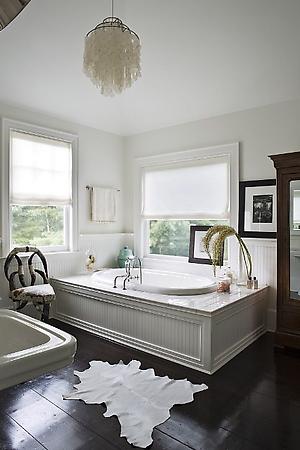 modern eclectic interior with special bathtub