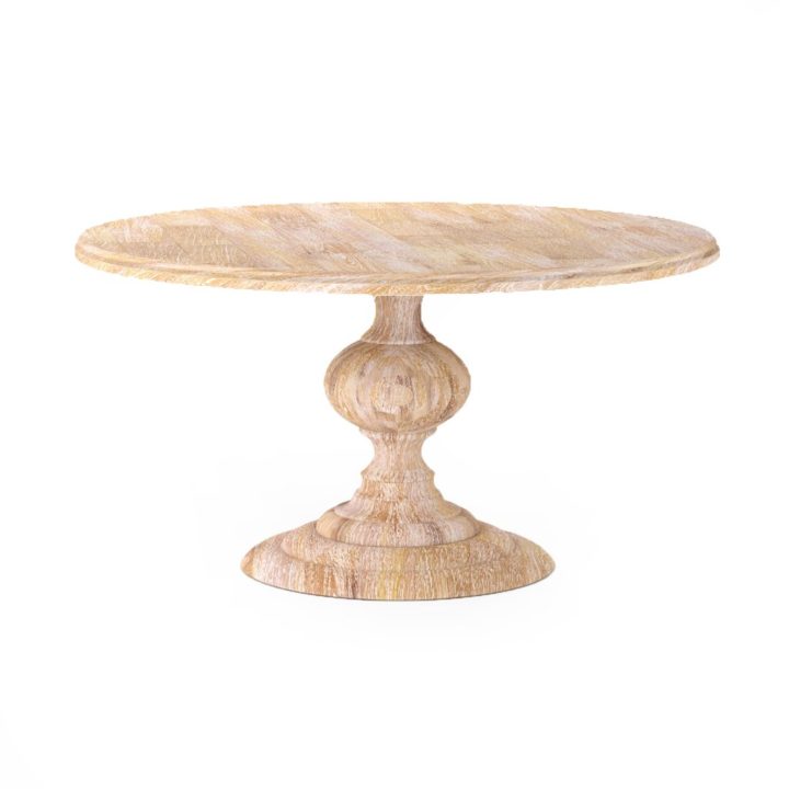 wood round table