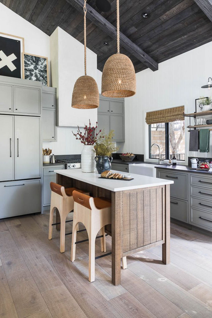 cute grey kitchen design idea