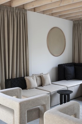 Authentic Contemporary Home Interiors In Neutral Beige Colours With Strong Black Touches 6