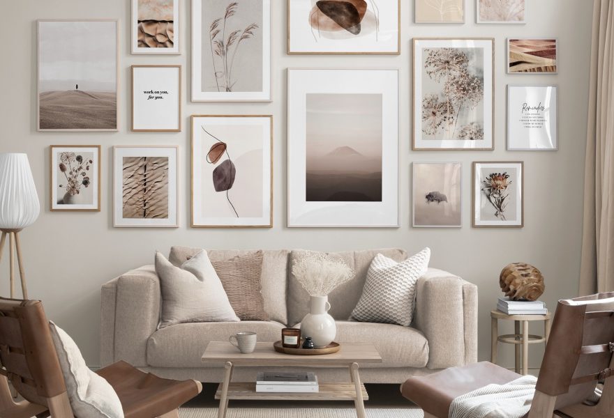 earth color living room design idea