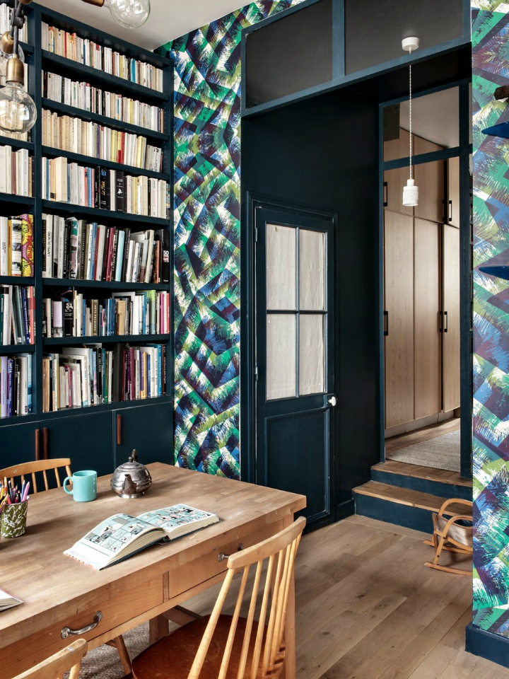 Parisian Apartment With Scandinavian Furniture Raw Materials and Mediterranean Colors
