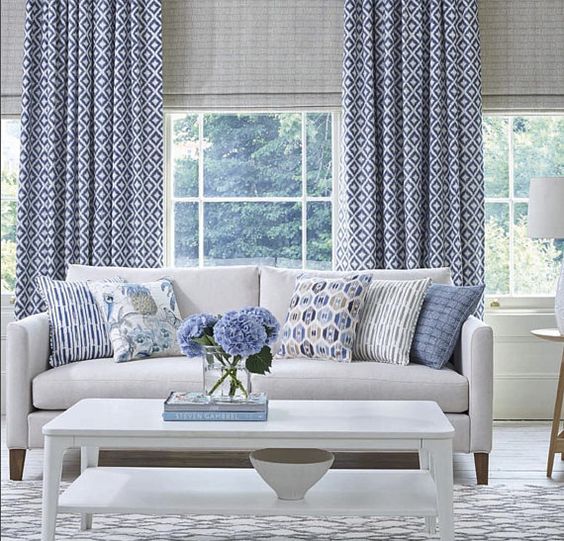 100 Curtain Ideas To Dress Your Home, Blue Curtains Living Room Ideas